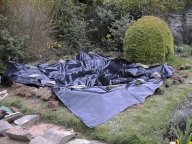 The underlay in the hole.