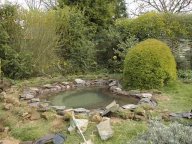 With the liner in and filled.